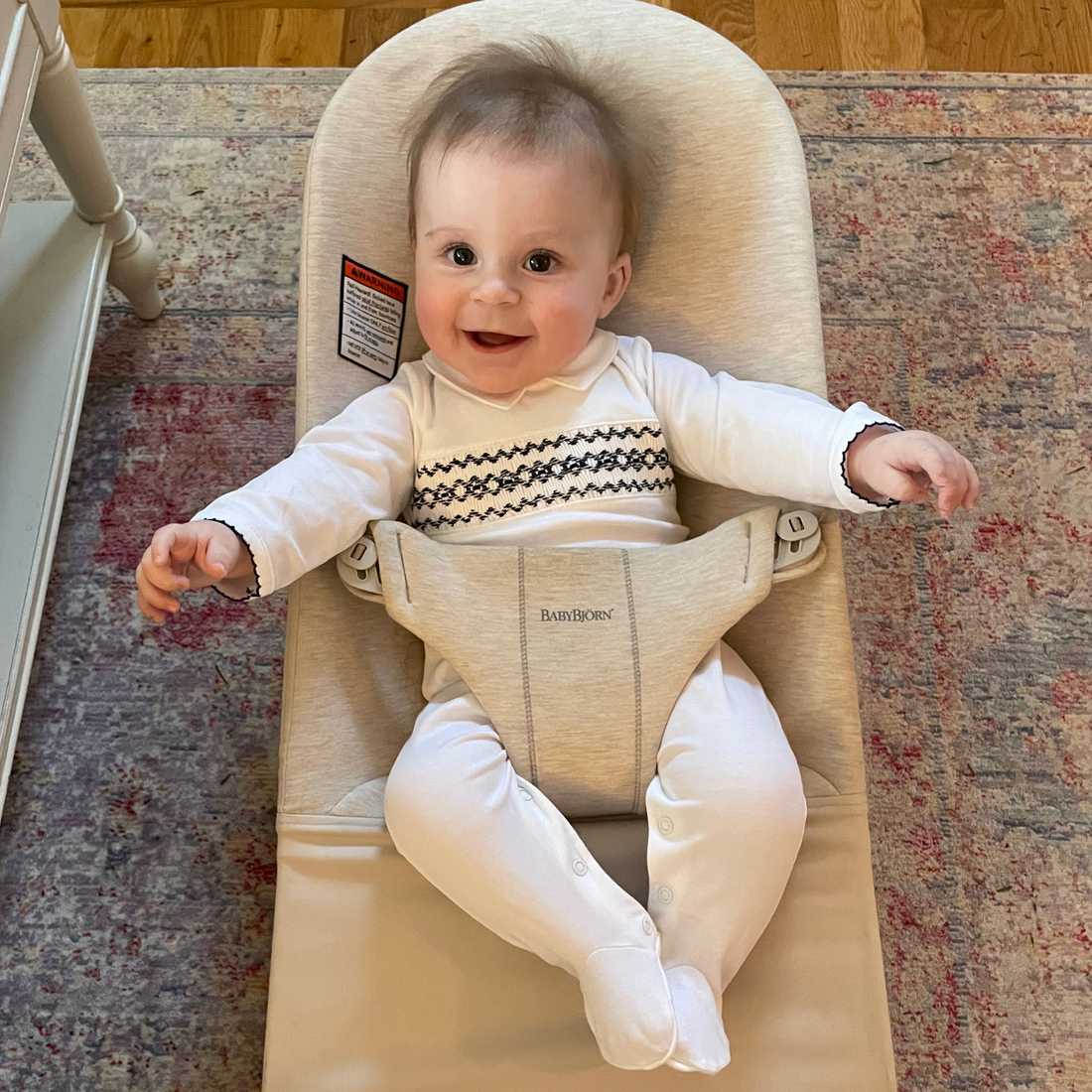 Porto Waves Smocked Baby Footie